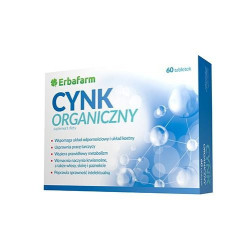 Cynk Organiczny  ERBAFARM ,60 tabletek