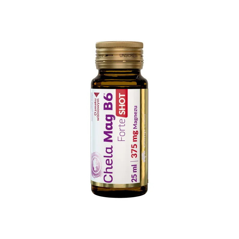 Olimp Chela-Mag B6 Forte Shot, ampułka, smak wiśniowy, 25 ml, 1 sztuka