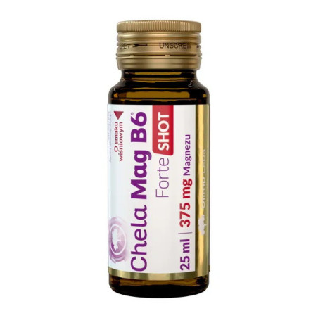 Olimp Chela-Mag B6 Forte Shot, ampułka, smak wiśniowy, 25 ml, 1 sztuka