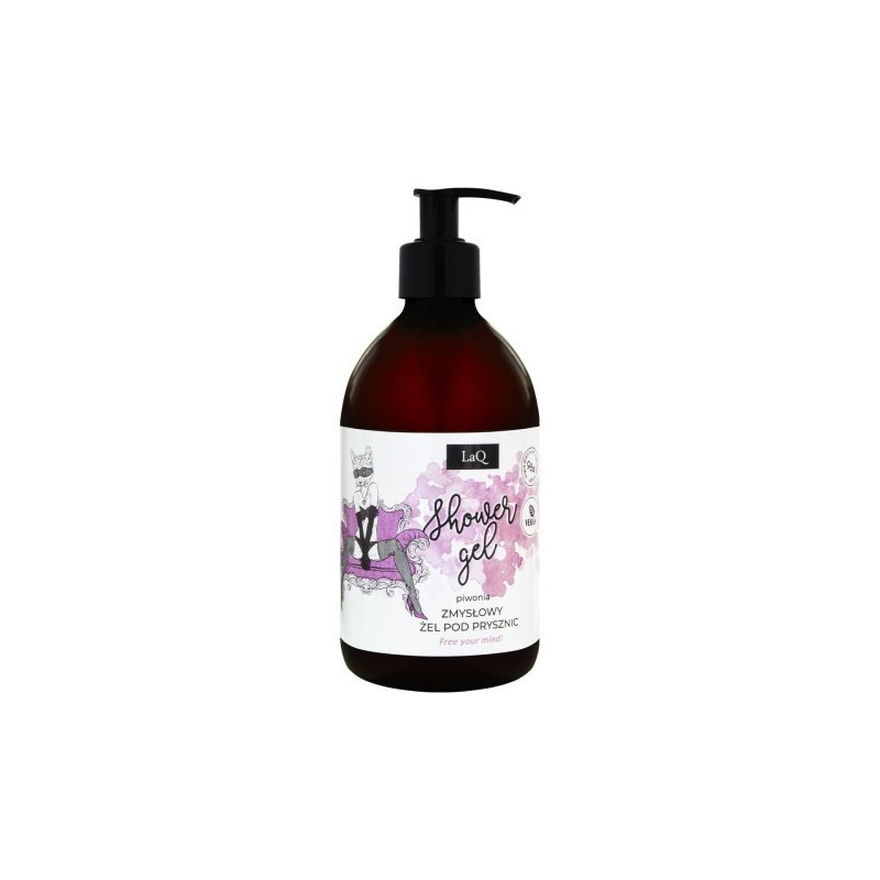 LAQ  żel pod prysznic  Kocica piwonia, 500ml