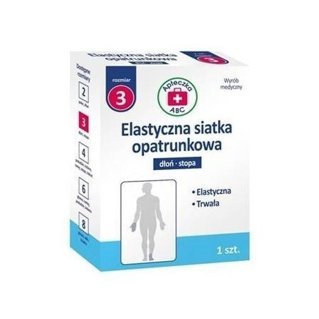 Elastyczna siatka opatrunkowa rozmiar 3 (dłoń, stopa) , 1 sztuka(Apteczka ABC)