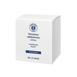 Apteczka ABC Kompresy włókninowe jałowe, 5cm x 5cm, 50sztuk