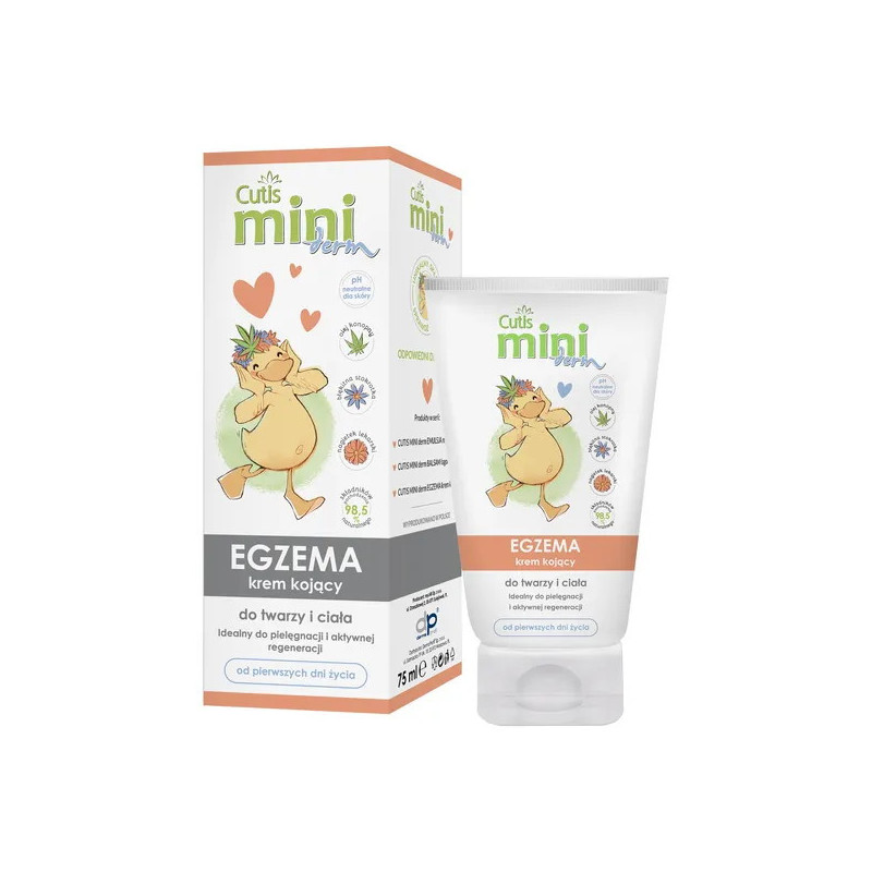 Cutis Mini derm Egzema krem kojący do twarzy i ciała, 75 ml