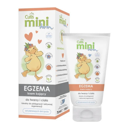Cutis Mini derm Egzema krem kojący do twarzy i ciała, 75 ml