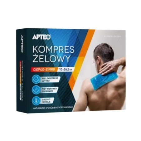 Apteo Kompres żelowy ciepło-zimno 10x26,5, 1sztuka