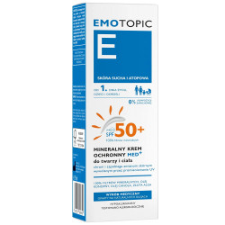Emotopic mineralny krem ochronny med+ od 1 dnia życia, skóra sucha i atopowa SPF 50+, 75 ml