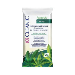 Cleanic Naturals Hemp chusteczki do higieny intymnej, 20 szt.