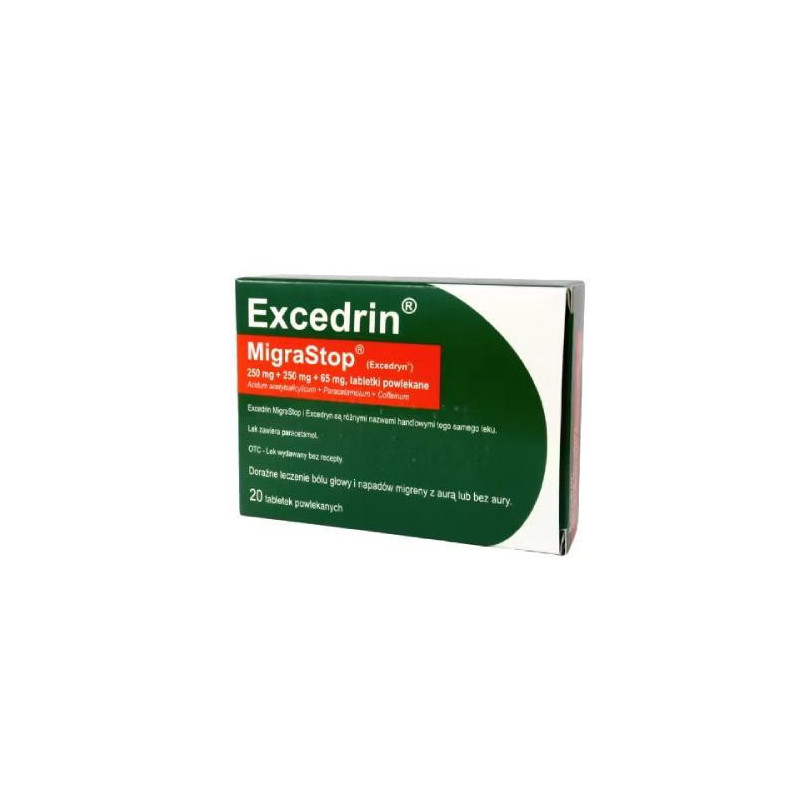 Excedrin Migrastop, 20 tabletek powlekanych