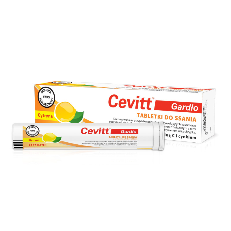 Cevitt Gardło cytryna, 20 tabletek