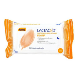 Lactacyd Femina Chusteczki do higieny intymnej, 15 sztuk