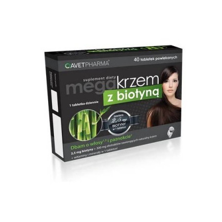 Mega Krzem z biotyną 40 tabletek