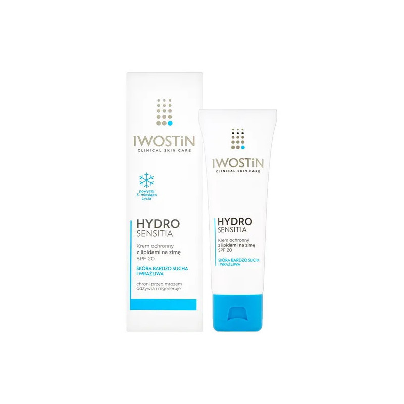 Iwostin Hydro Sensitia, krem ochronny z lipidami na zimę SPF20, 50ml