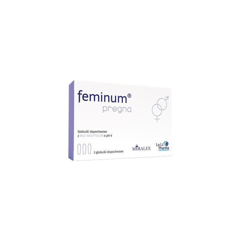 Feminum Pregna globulki dopochwowe, 3 sztuki