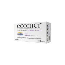 Ecomer Odporność Czosnek + witamina D, 60 kapsułek