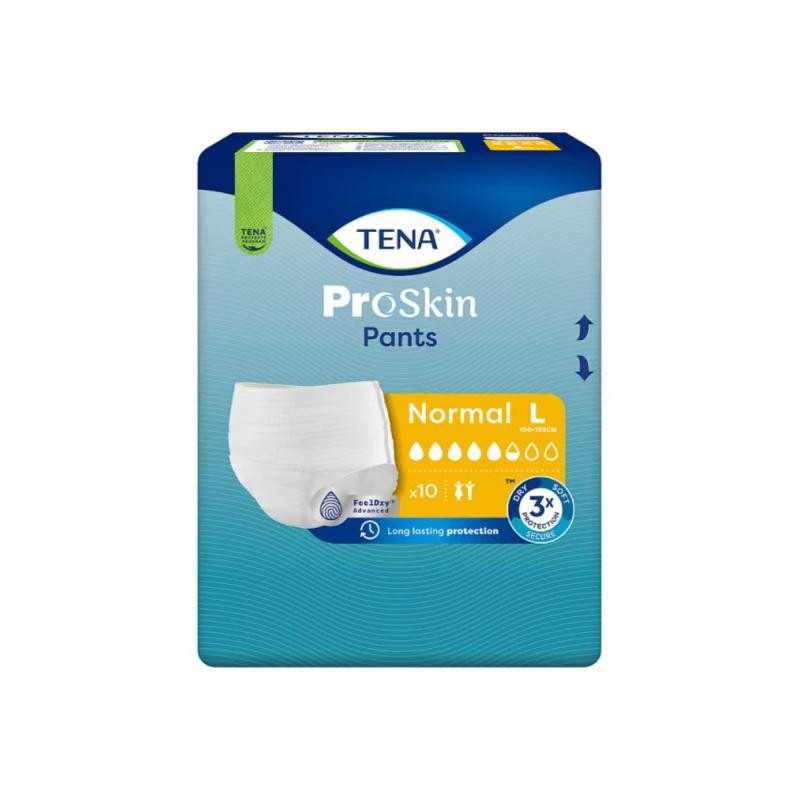 Tena Pants ProSkin Normal majtki chłonne rozmiar L, 10 sztuk