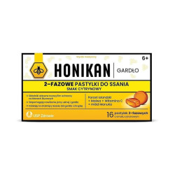 Honikan Gardło o smaku cytrynowym, 16 pastylek