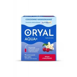 Oryal Aqua+ Wiśnia z nutą Wanilii, proszek, 14 saszetek