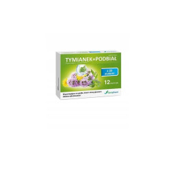 TYMIANEK + PODBIAŁ z 20 ziołami, 12 pastylek do ssania, Sanopharm