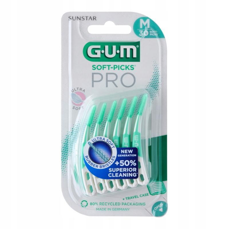 Gum Soft-Picks Pro gumowa szczoteczka międzyzębowa rozmiar M, 30 sztuk