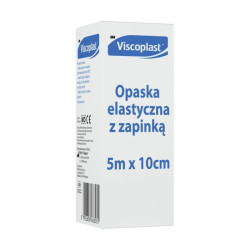 Viscoplast opaska elastyczna z zapinką 5 m x 10 cm, 1 sztuka