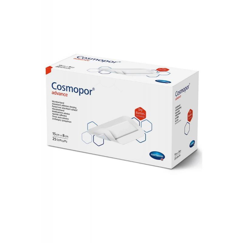 Opatrunek Cosmopor Advance 15 cm x 8 cm, 25 sztuk