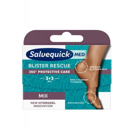 Plaster Salvequick na pęcherze mix, 6 sztuk