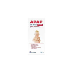 Apap dla dzieci forte o smaku malinowy 40 mg/ml, zawiesina doustna, 85 ml
