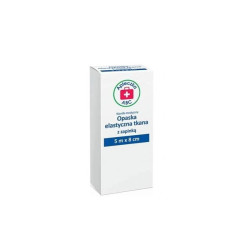 Apteczka ABC Opaska elastyczna tkana z zapinką, 8 cm x  5 m, 1 sztuka