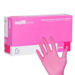 Rękawice easyCARE nitrylowe różowe S ,100 sztuk