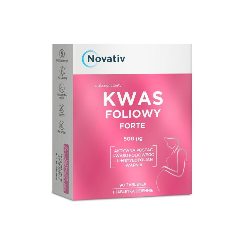 Novativ Kwas foliowy forte, 90 tabletek