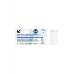 Deepblue, zestaw Combo antygenów 5w1, SARS-CoV-2 & Grypa A/B & RSV & ADV, test diagnostyczny na obecność 5 wirusów, 1 sztuka