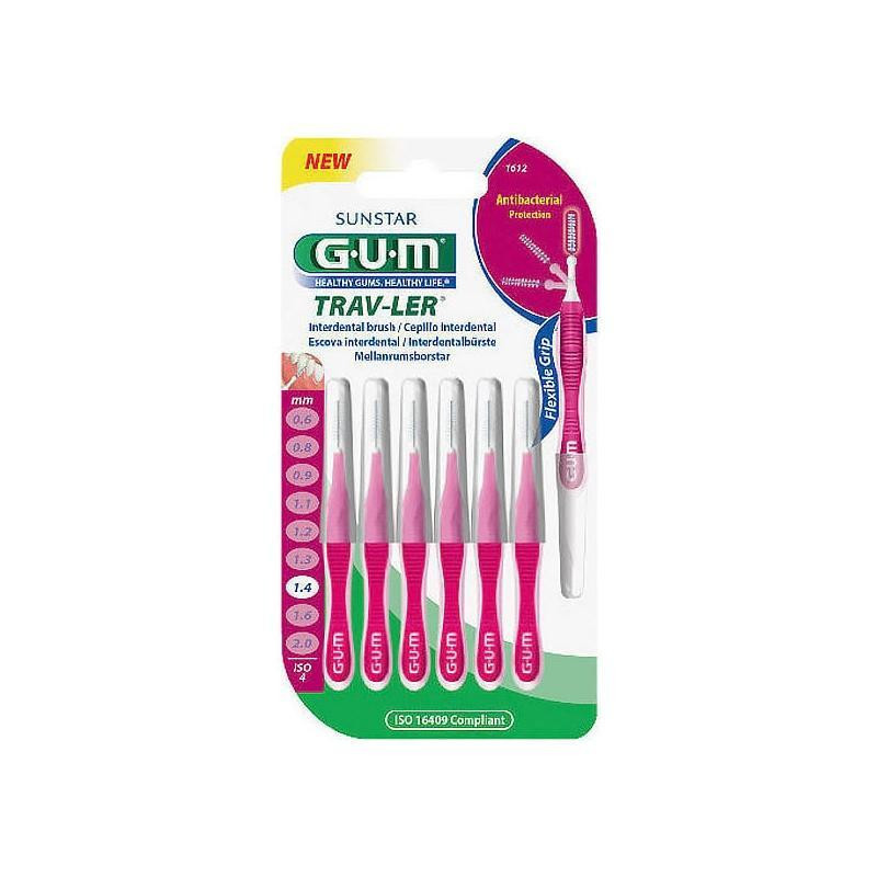 Sunstar Gum Trav-Ler, szczoteczki międzyzębowe, 6 sztuk 