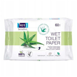 Bella Sensitive Nawilżany papier toaletowy, 60 sztuk