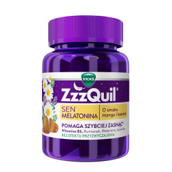 ZzzQuil Natura, żelki o smaku mango i banana, 30 sztuk