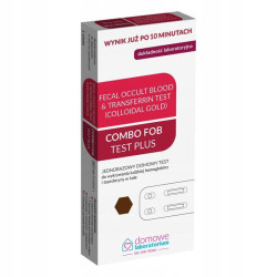 Domowe Laboratorium Combo Fob Plus, test do wykrywania hemoglobiny i transferyny w kale, 1 sztuka