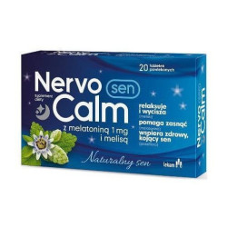 NervoCalm Sen z melatoniną 1mg i melisą, 20 tabletek