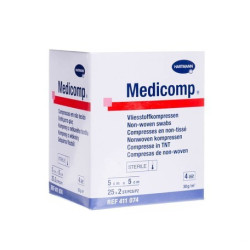 Kompresy włókninowe jałowe MEDICOMP 5x5cm, 50 sztuk
