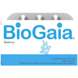BioGaia Gastrus o smaku mandarynkowym, 30 tabletek