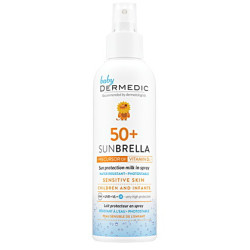 DERMEDIC SUNBRELLA BABY SPF50 Mleczko ochronne w sprayu, 150 ml