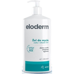 ELODERM Żel do mycia ciała i włosów 2w1, 400 ml