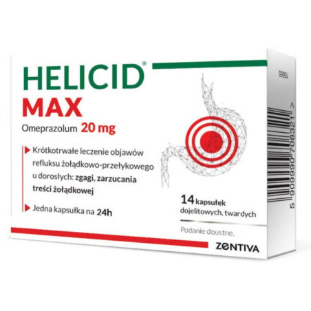 Helicid Max (Piastprazol) 0,02 g, 14 kapsułek