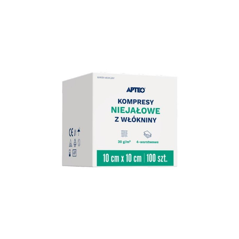 APTEO CARE Kompres jałowy 10x10cm, 100 sztuk