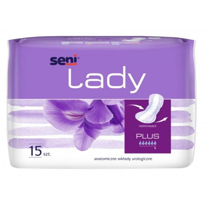 Pieluchy anatomiczne Seni Lady Plus, 15 sztuk