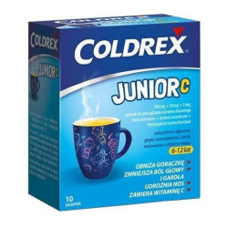Coldrex Junior C objawy przeziębienia i grypy 10 saszetek