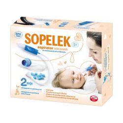 Sopelek 3+, aspirator usuwający wydzielinę z nosa, vaccum, 1 sztuka