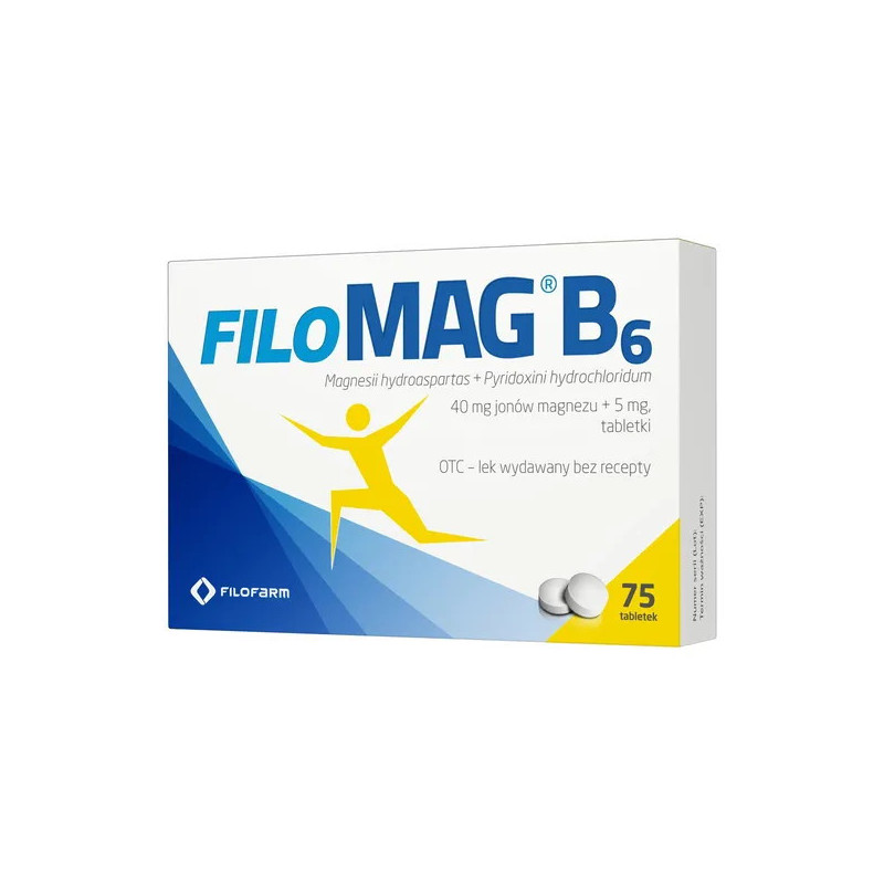 Filomag B6, 40 mg+ 5 mg, tabletki, 75 sztuk