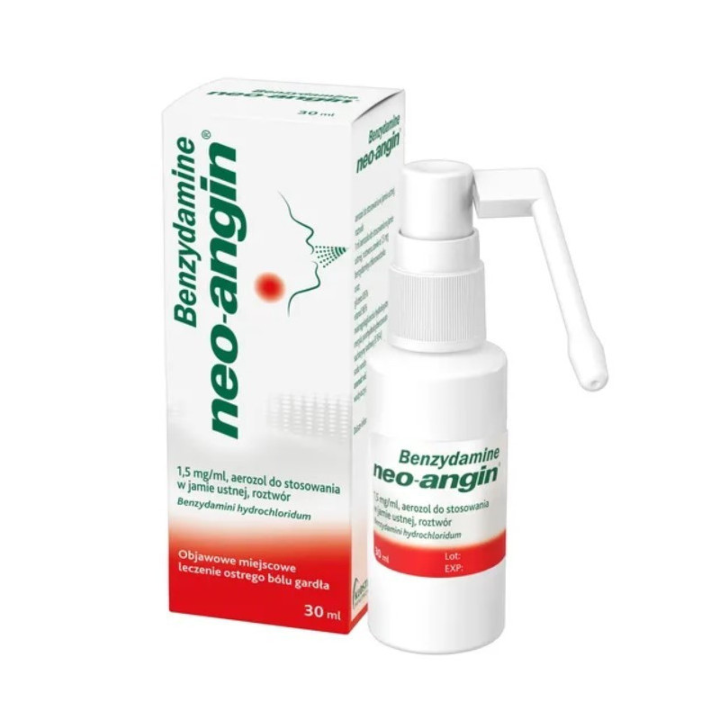 Benzydamine neo-angin aerozol 1,5mg/ml, 30 ml
