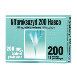 Nifuroksazyd Hasco, 200 mg, tabletki powlekane, 12 sztuk