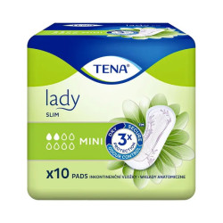 TENA Lady Slim Mini, specjalistyczne podpaski, 10 sztuk