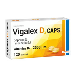 Vigalex D3 Caps 2000 j.m., kapsułki miękkie, 120 sztuk